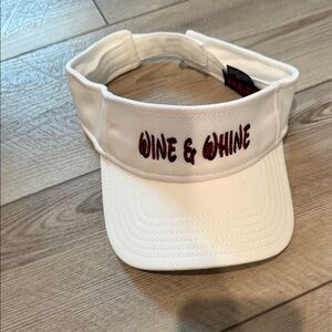 OTTO White Visor with Red Logo -Wine and Whine
